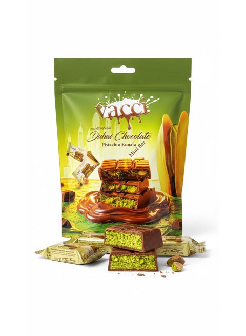 Vacci Dubai Chocolate - Pistachio Kunafa Mini Bars - 11 pcs